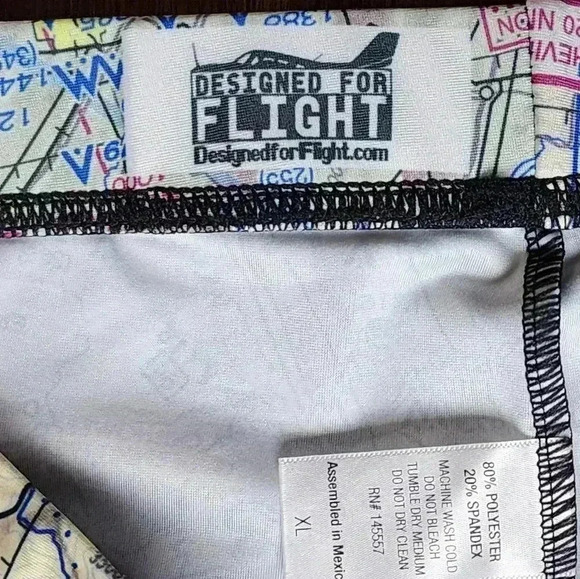 NWOT Designed for Flight Chart compression pants workout gym XL - Picture 5 of 6